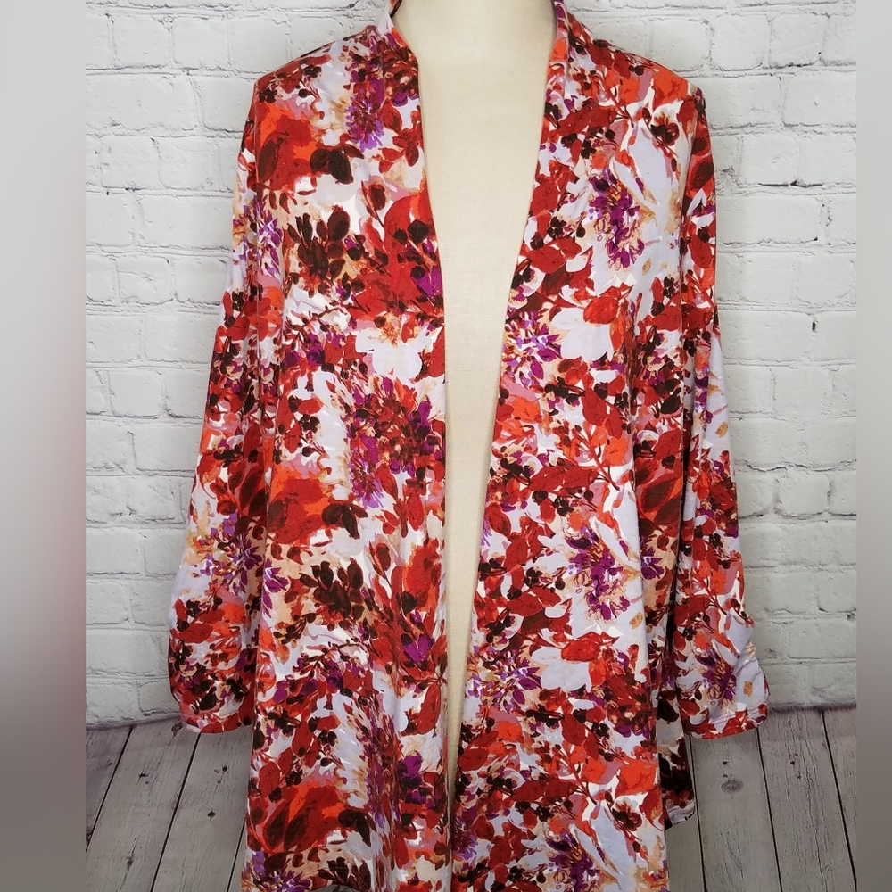 Draper's & Damon's Kimono Festival Boho Bohemian Casual Office Size 1X